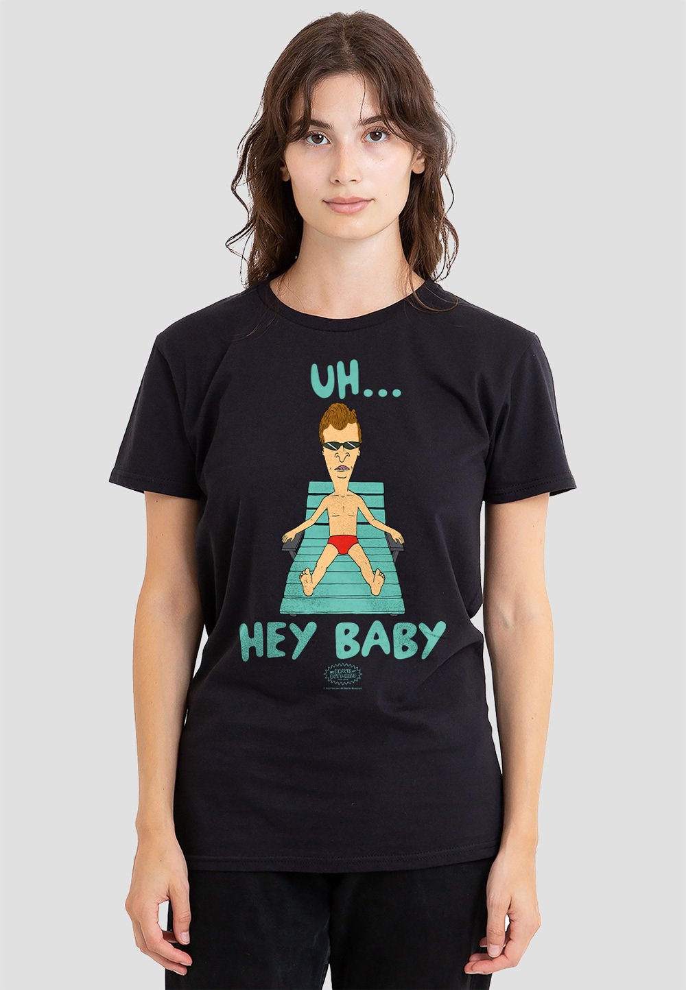 

Футболка с принтом BEAVIS AND BUTTHEAD UH HEY BABY Cotton Soul, черный