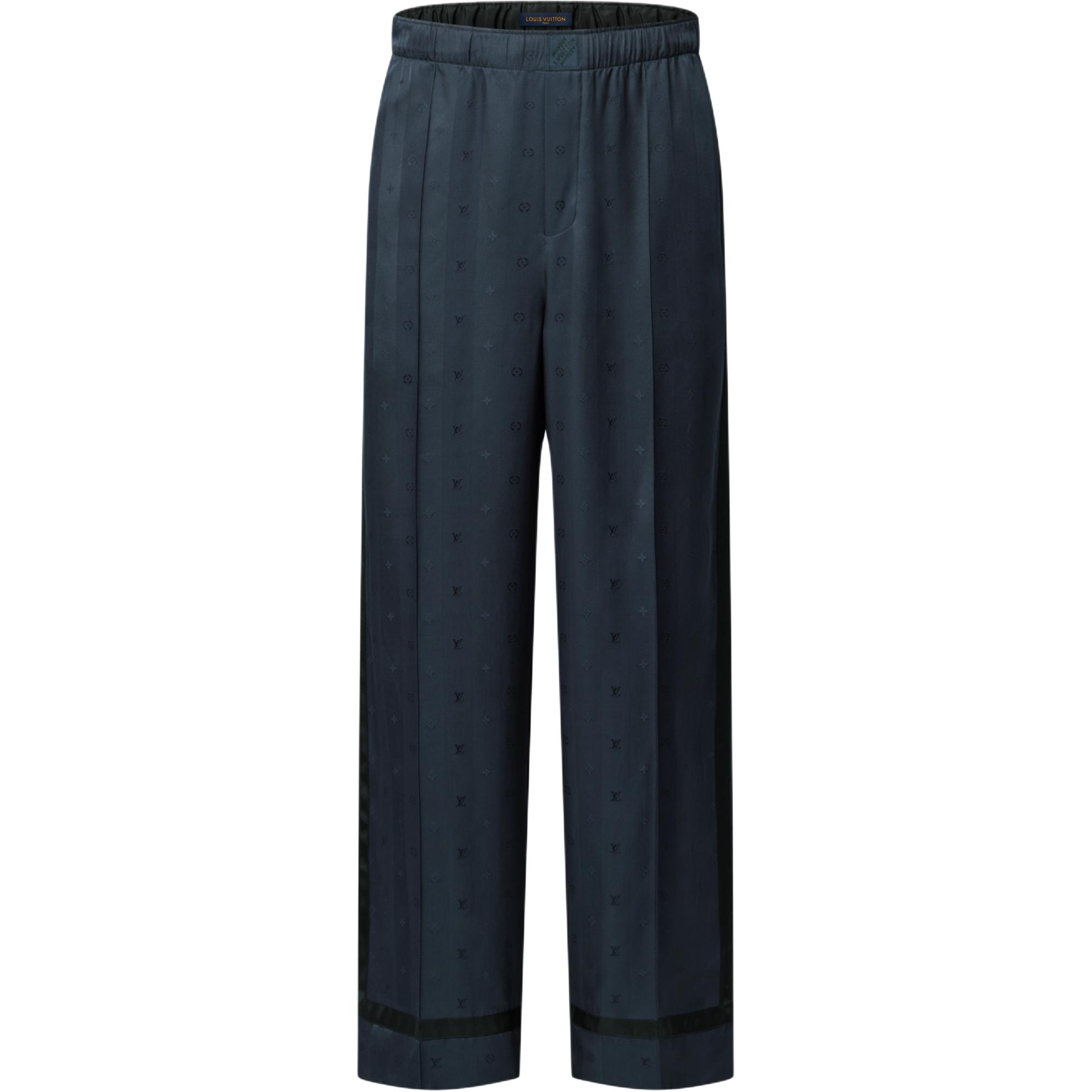 

Пижамные брюки Monogram из шелковой смеси LOUIS VUITTON, темно-синий