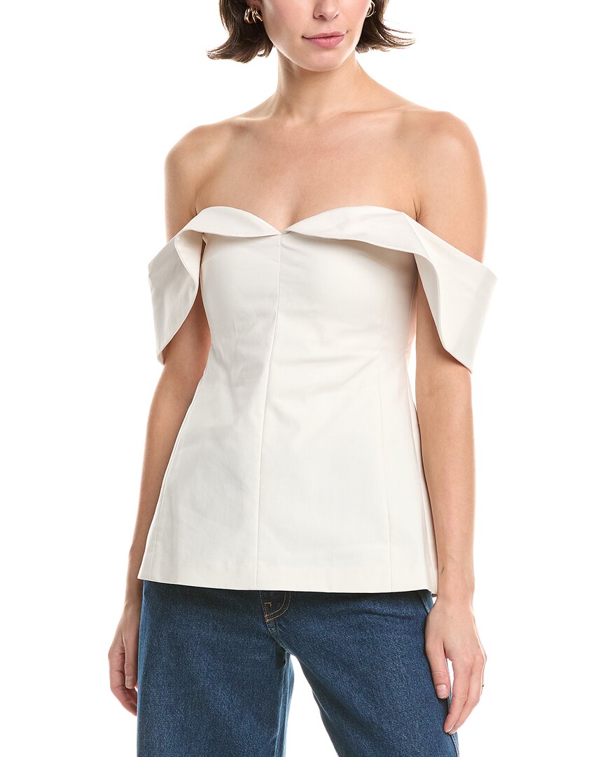 

Топ с открытыми плечами Rebecca Taylor, белый