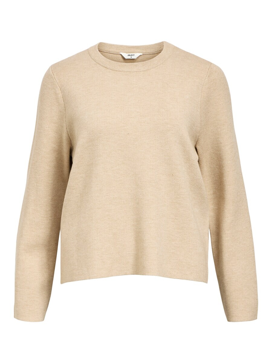 

Тонкий вязаный свитер OBJECT Sweater OBJReynard, бежевый