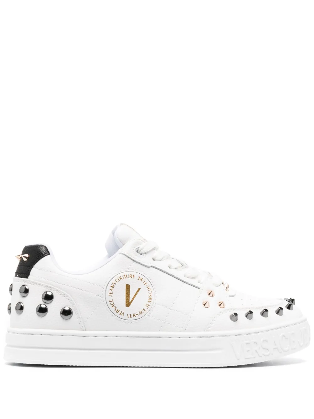 Кеды с заклепками Versace Jeans Couture, белый