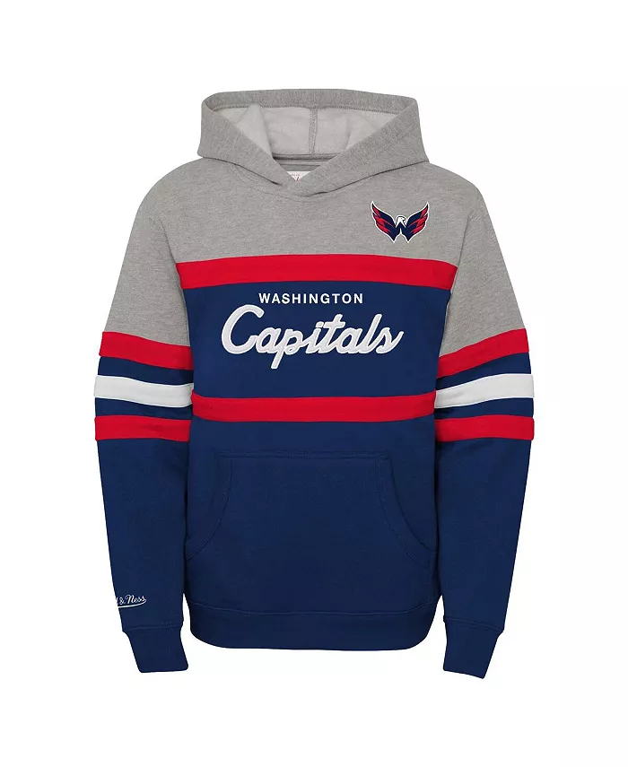 Большая толстовка с капюшоном Washington Capitals Head Coach для мальчиков и девочек в темно-синем цвете Mitchell & Ness — фото 3