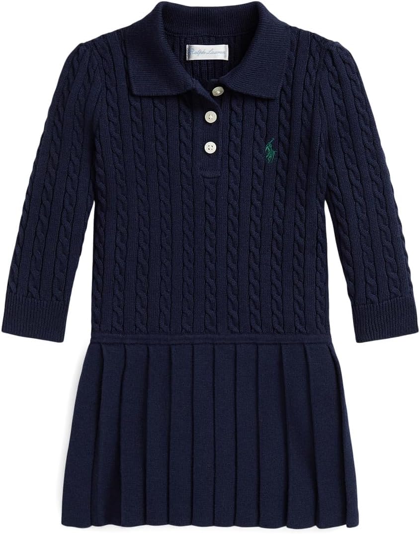 

Платье Polo Ralph Lauren Kids Mini-Cable Polo Sweater Dress, цвет Cruise Navy