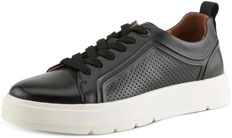 

Мужские кожаные кроссовки Spring Step Erwin - перфорированные повседневные туфли на шнуровке с съемной стелькой и поддержкой комфорта, черный