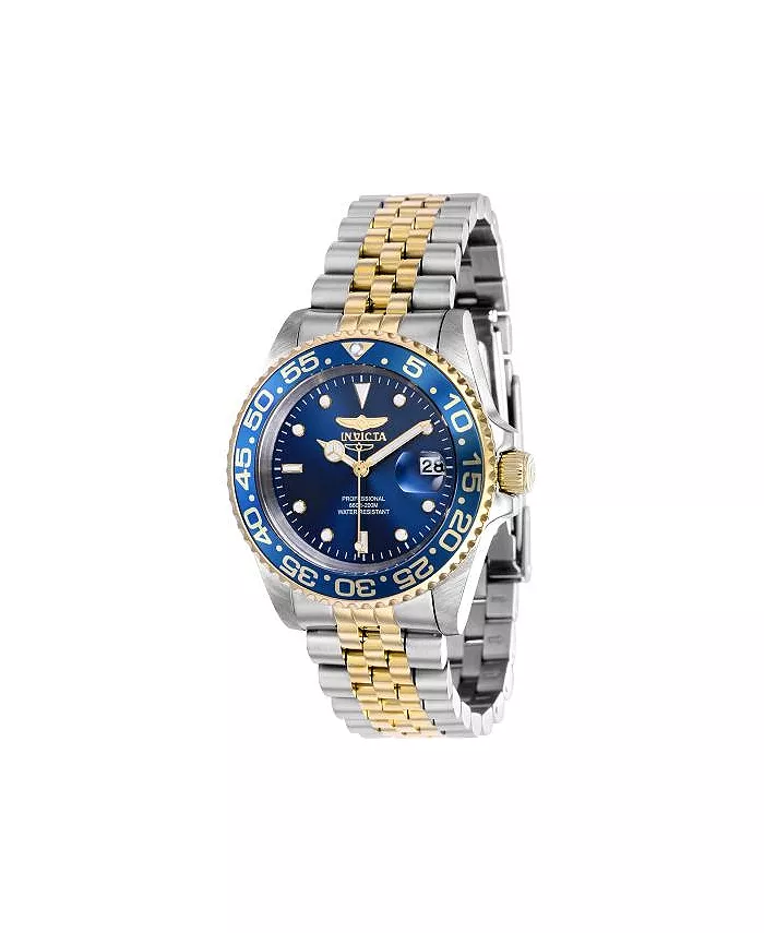 

Женские часы 37164 Pro Diver Quartz с синим циферблатом и тремя стрелками Invicta, золотой