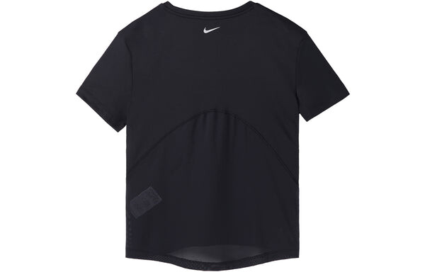 Футболка round neck short sleeve running black Nike, черный — фото 2