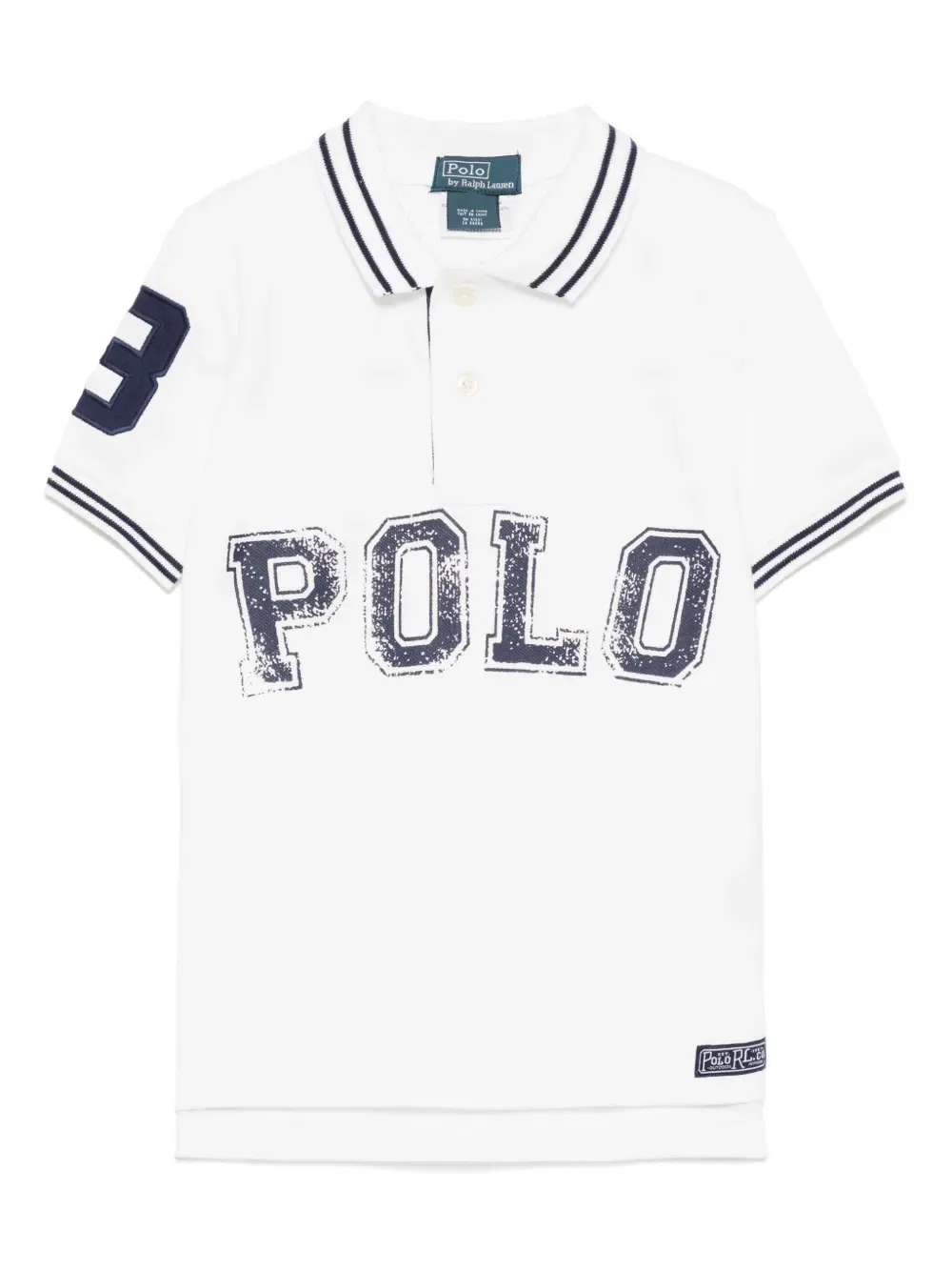 Поло с логотипом Polo Ralph Lauren Kids, белый
