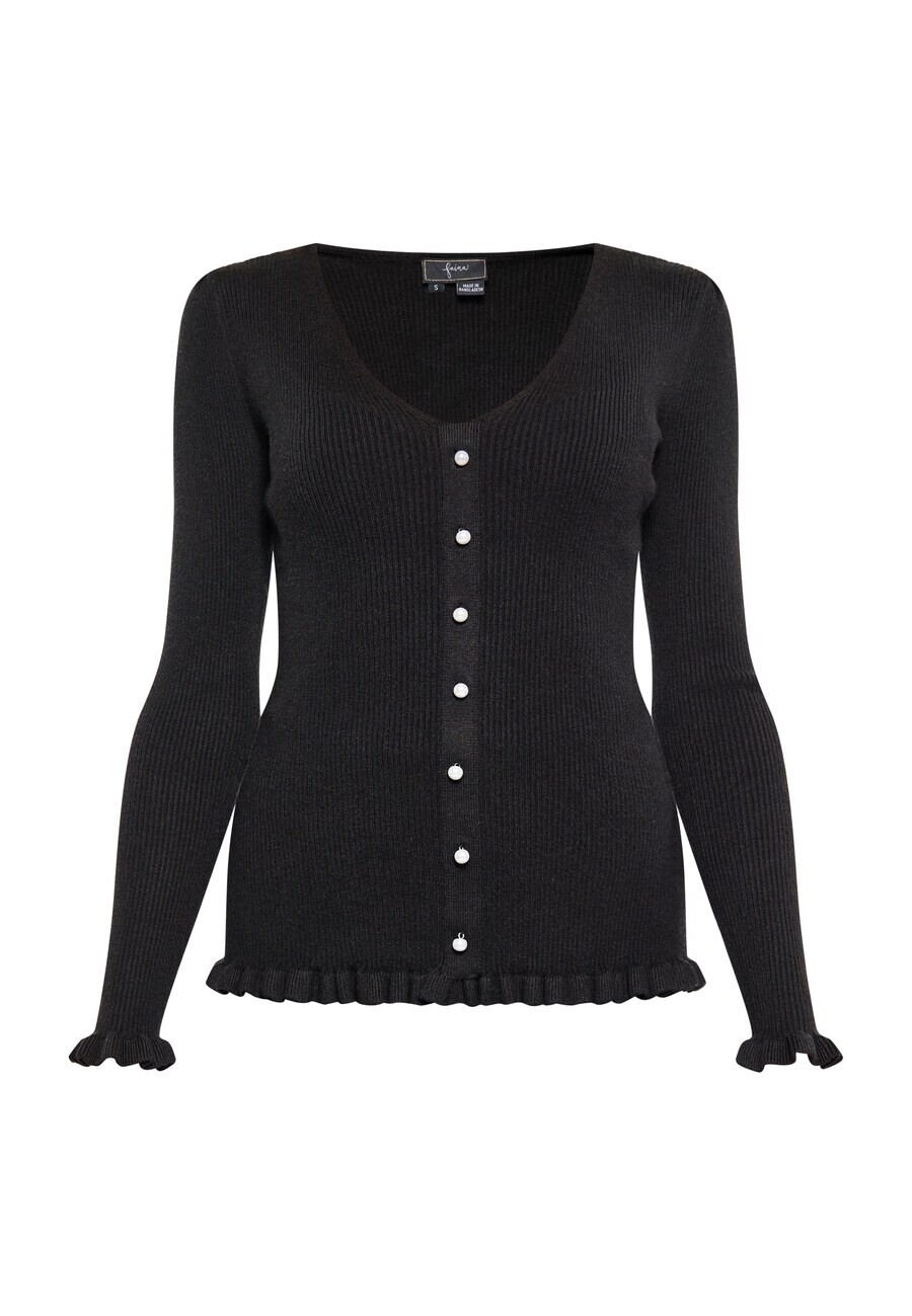 

Вязаный кардиган faina Knit Cardigan, черный