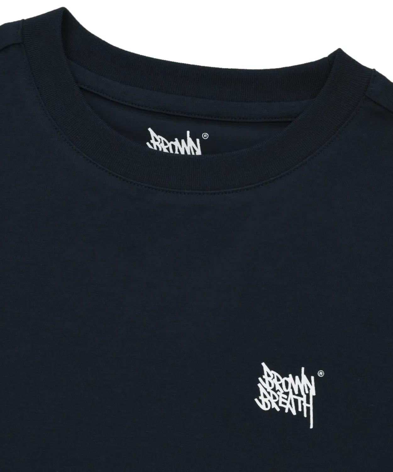 Детская быстросохнущая футболка Brownbreath Kids Basic Tag, тёмно-синяя — фото 4