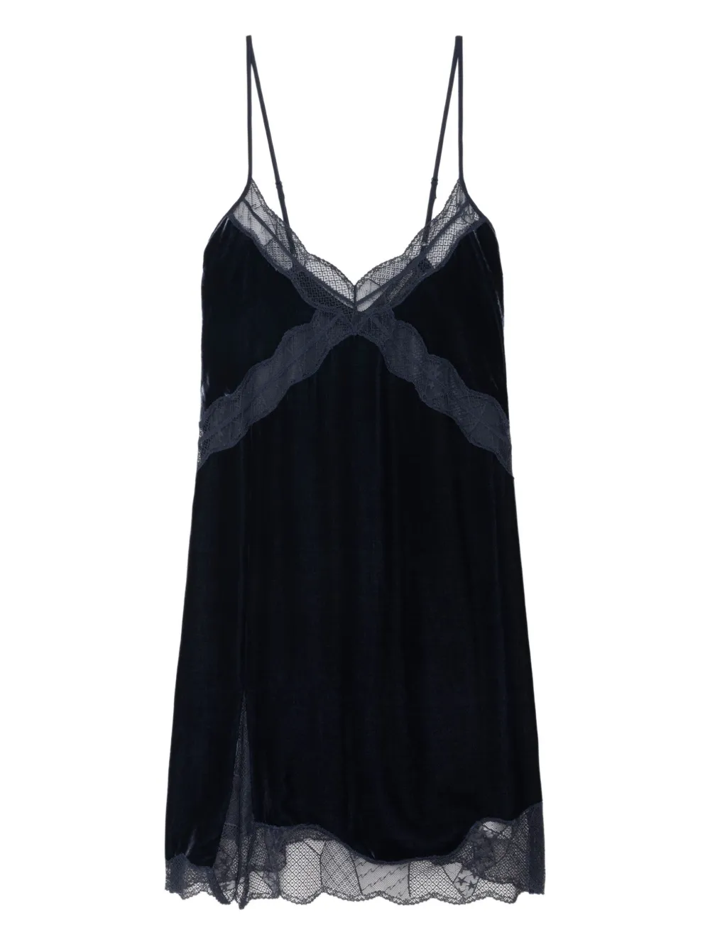 

Мини-платье с кружевной отделкой Zadig&Voltaire, синий