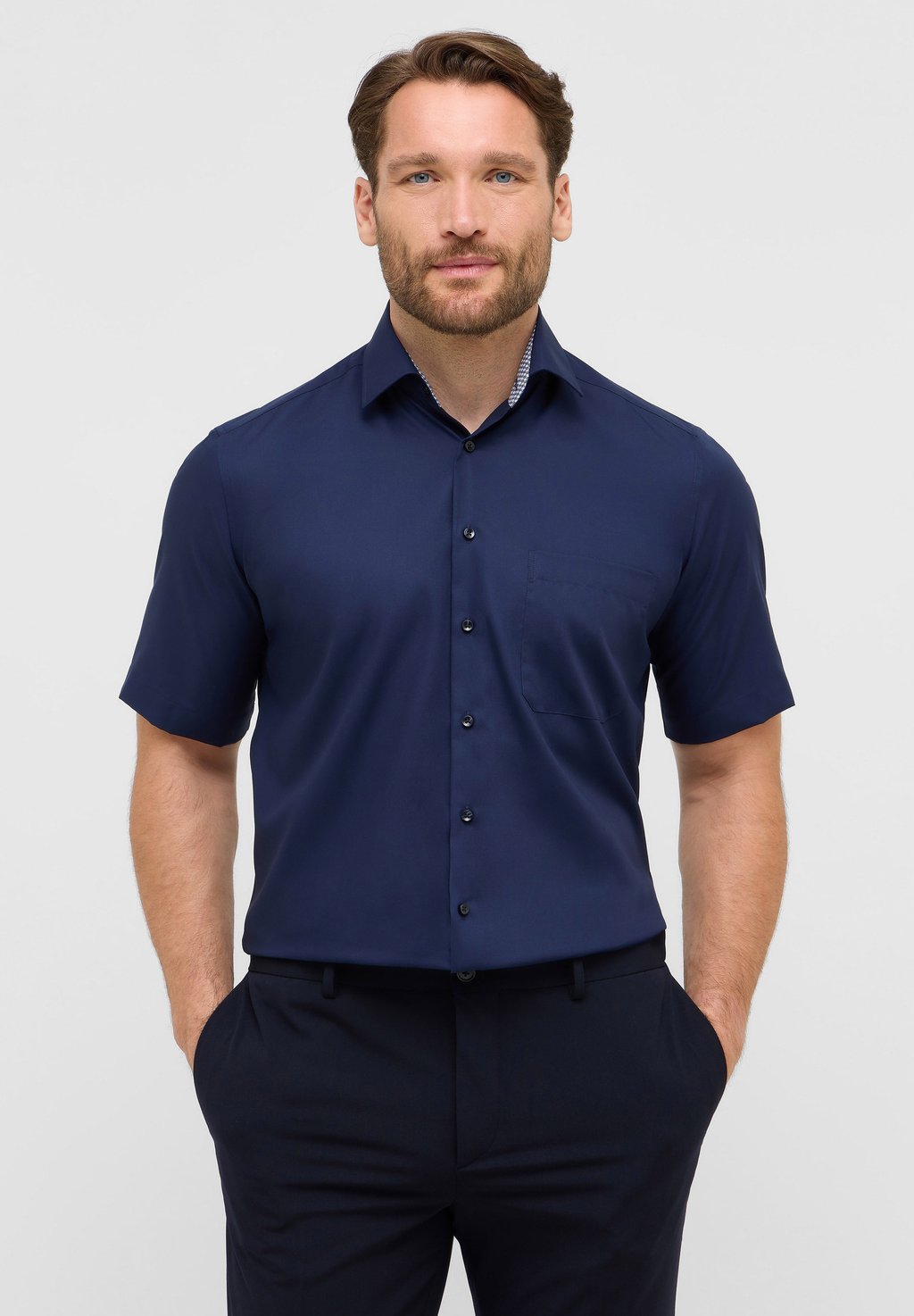

Рубашка COMFORT FIT Eterna, темно-синий