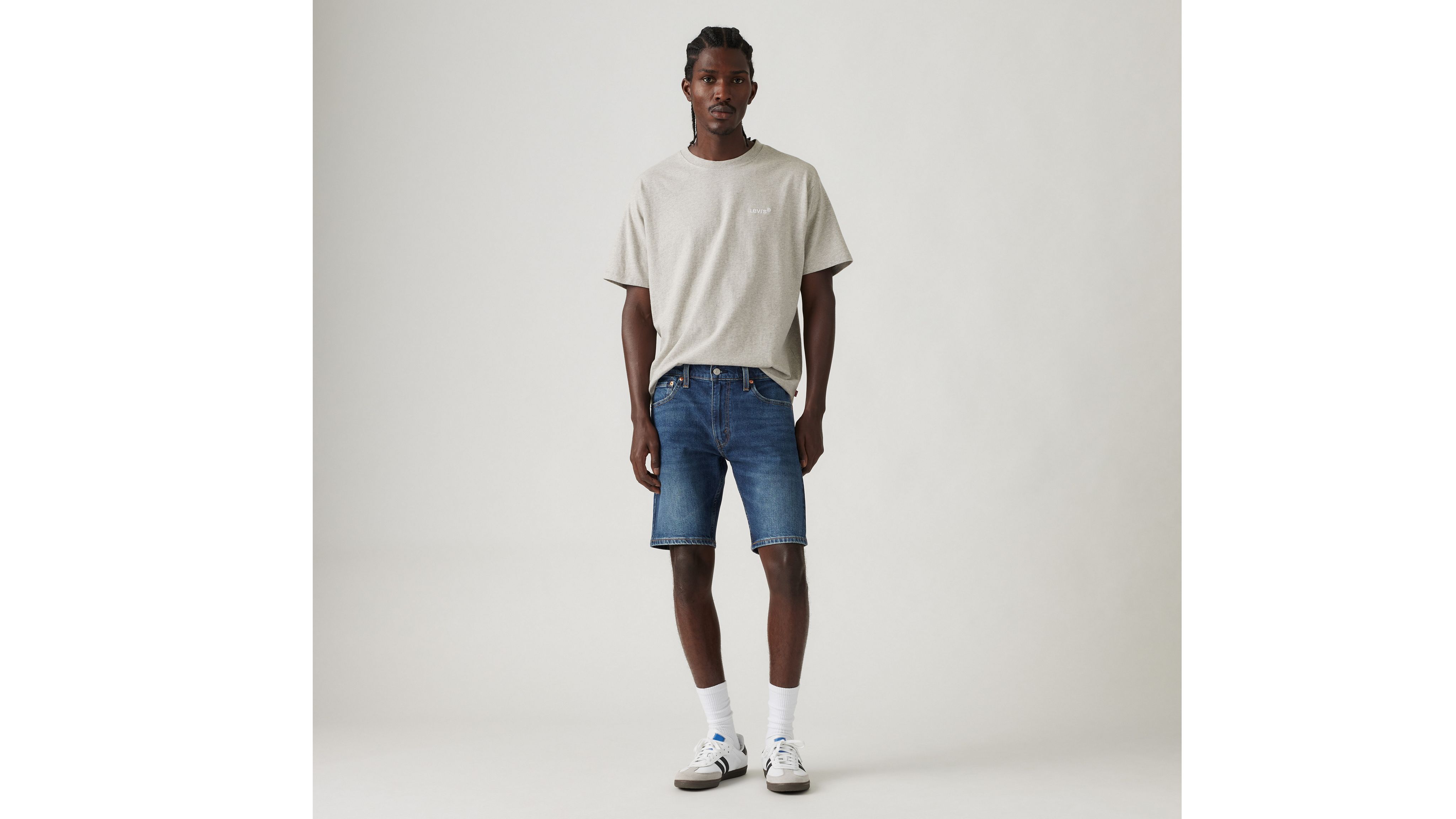 Мужские шорты Levi's 412 Slim Fit, темно-синий — фото 3