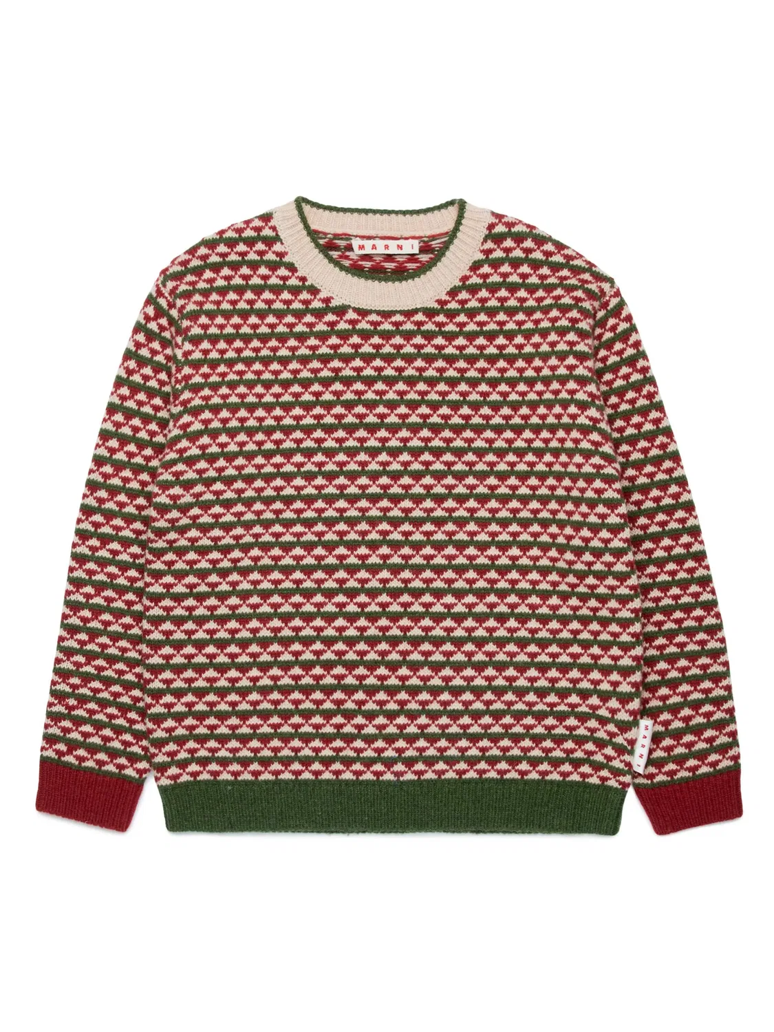 Джемпер с геометричным узором Marni Kids