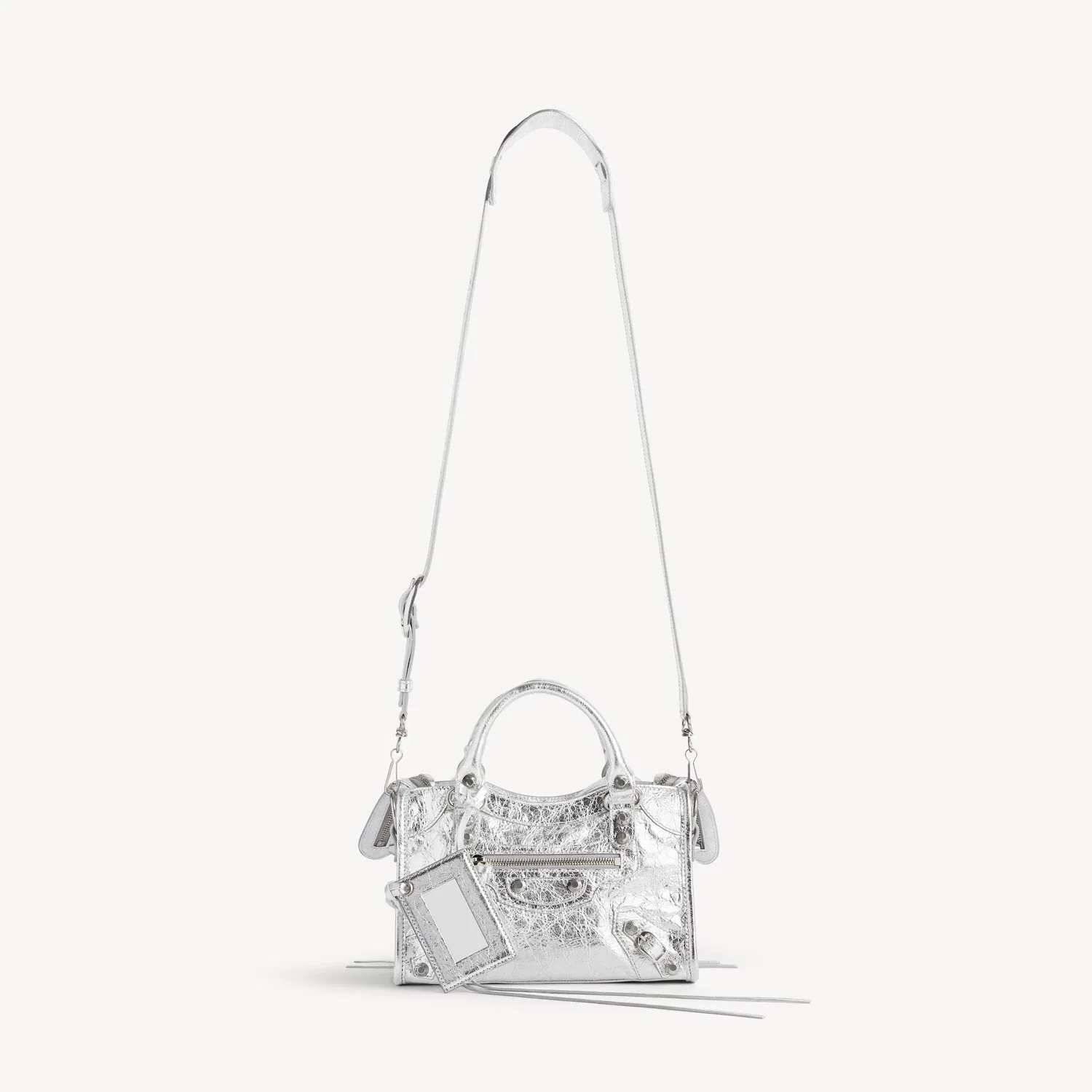 Женская сумка Le City Mini из серебра BALENCIAGA, серебряный — фото 4