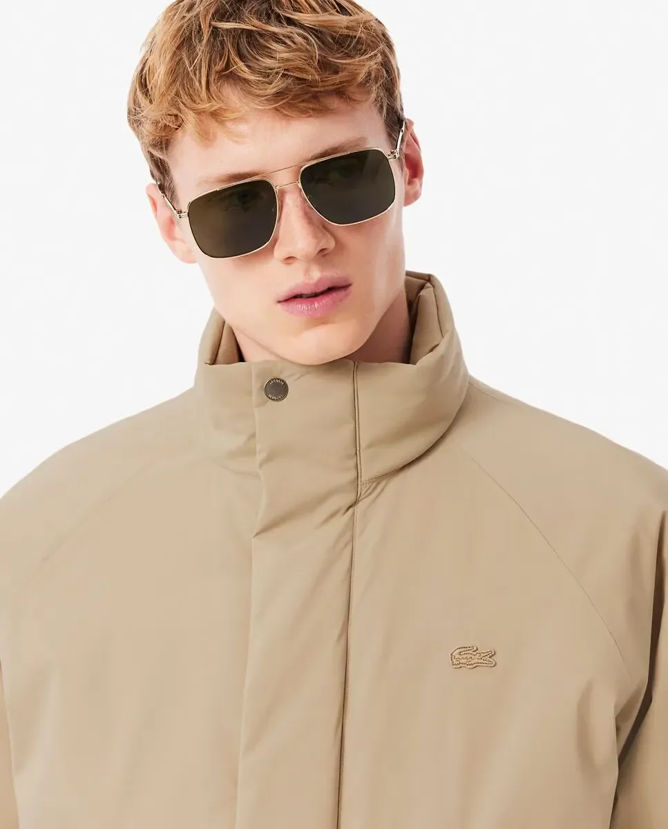 Мужская стеганая водоотталкивающая куртка Lacoste, бежевый — фото 3
