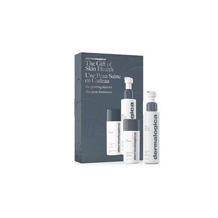 

Подарочный набор Glowing Skin Set для осветления кожи, включая очищение и удаление макияжа с лица. Dermalogica