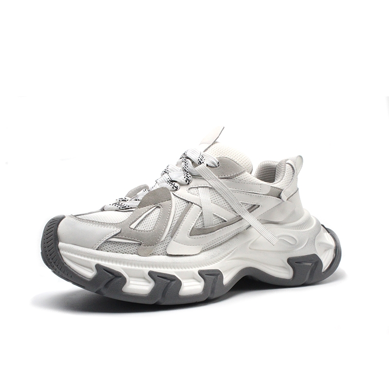 

Низкие массивные кроссовки мужские CHAOSHU, White Gray