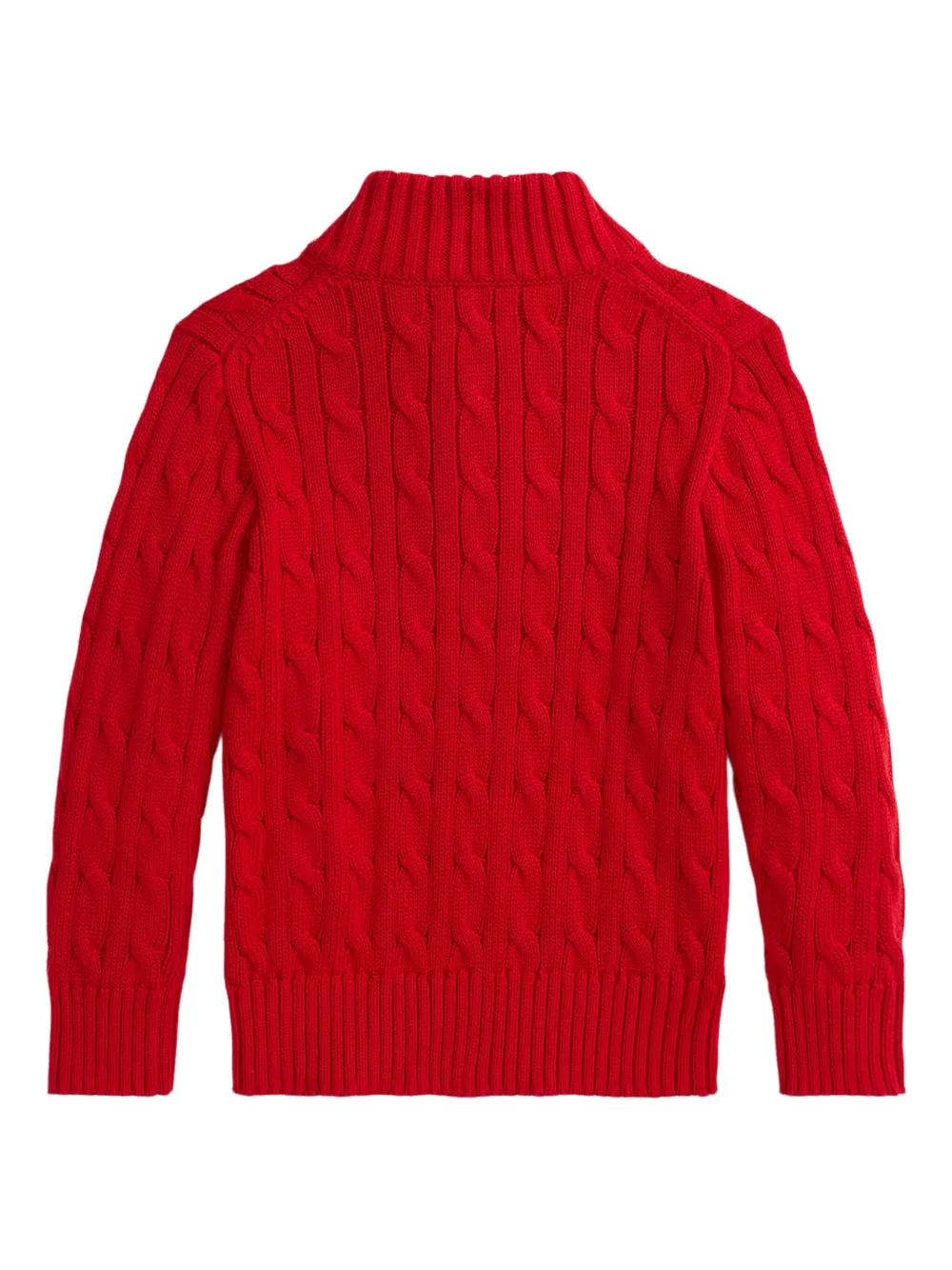Свитер фактурной вязки Polo Ralph Lauren Kids, красный — фото 2