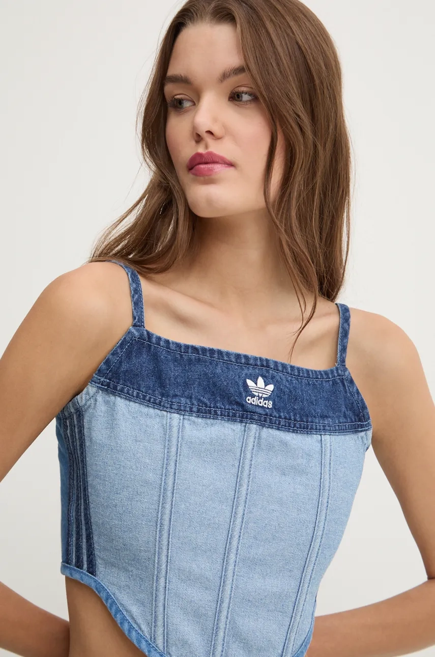 

Топ джинсы x Ксения Шнайдер adidas Originals, синий