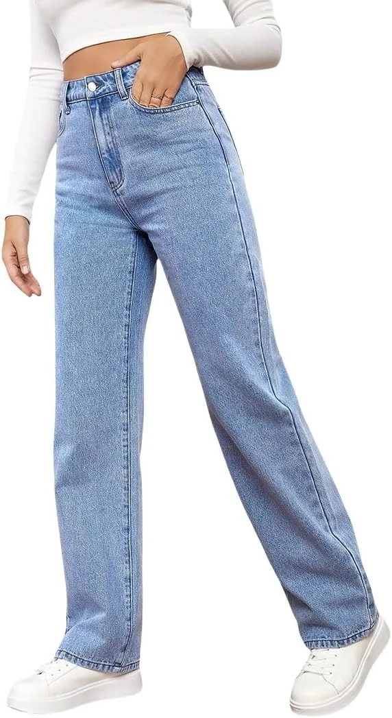 

Женские джинсы Minimalist High Waist Denim Stretch Wide Leg