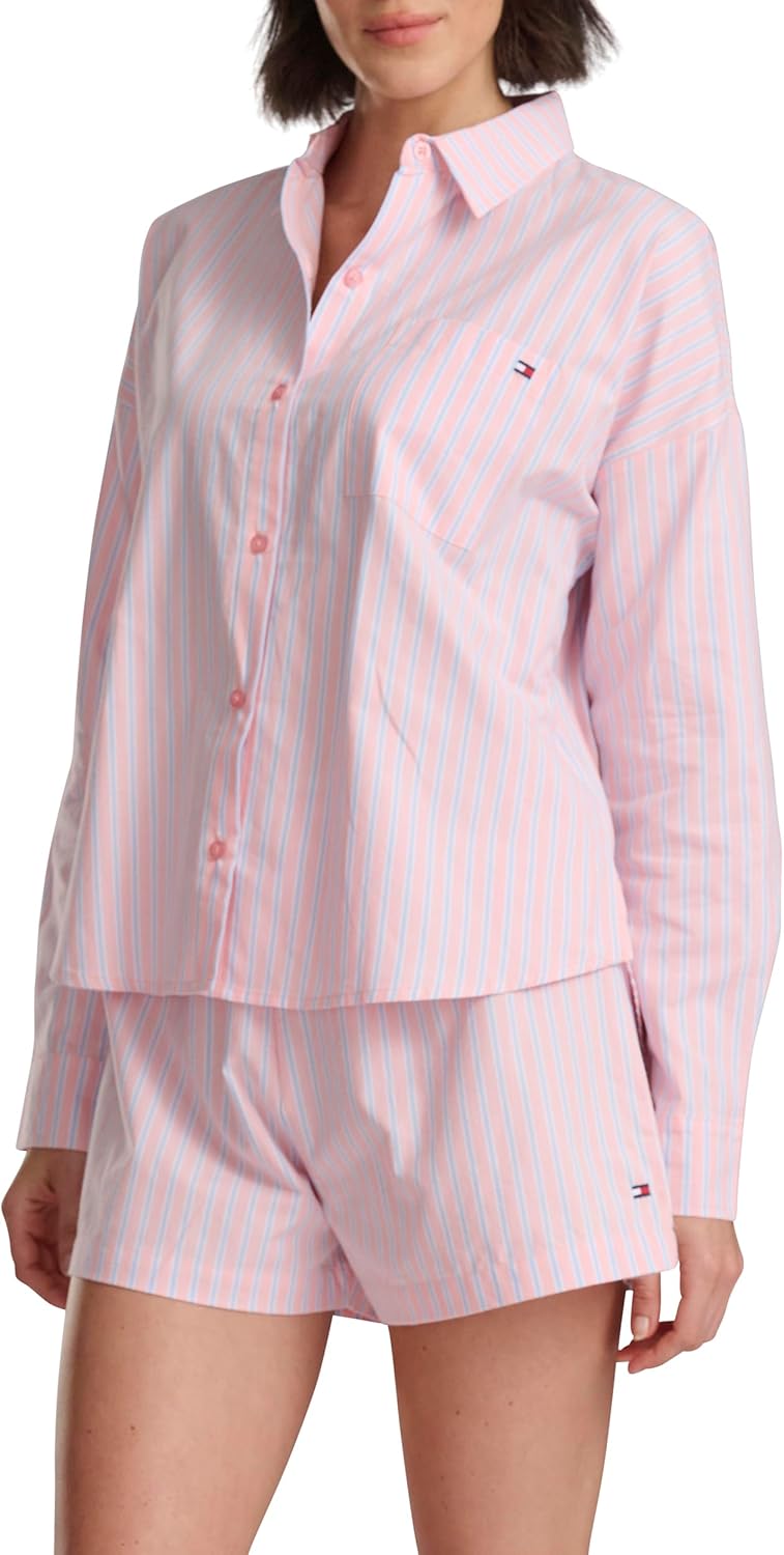 Женская блузка-слип Tommy Hilfiger Boyfriend Fit, Blossom Stripe — фото 2