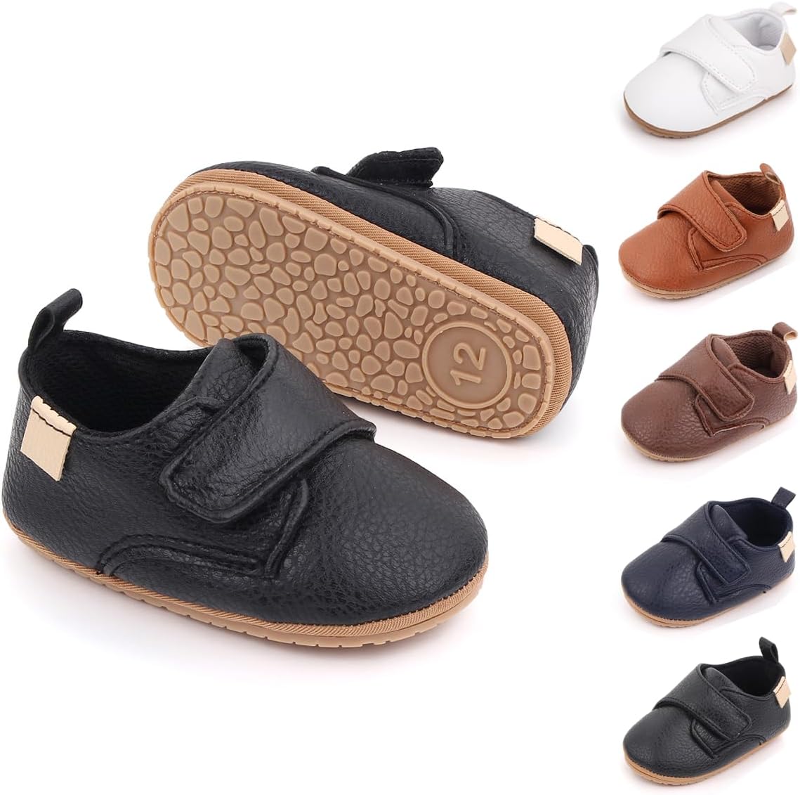 

Детские лоферы Meckior для мальчиков и девочек, классические, из искусственной кожи, черный