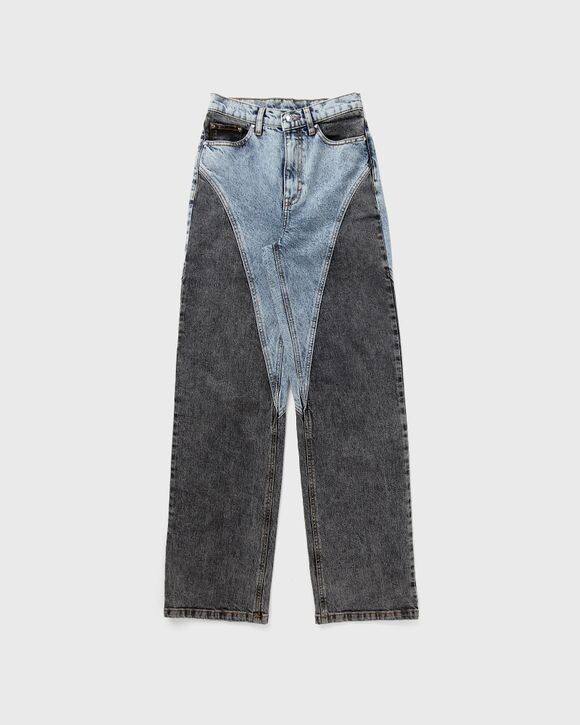 

Джинсы Rotate Birger Christensen Straight Patchwork Jeans, цвет medium blue denim