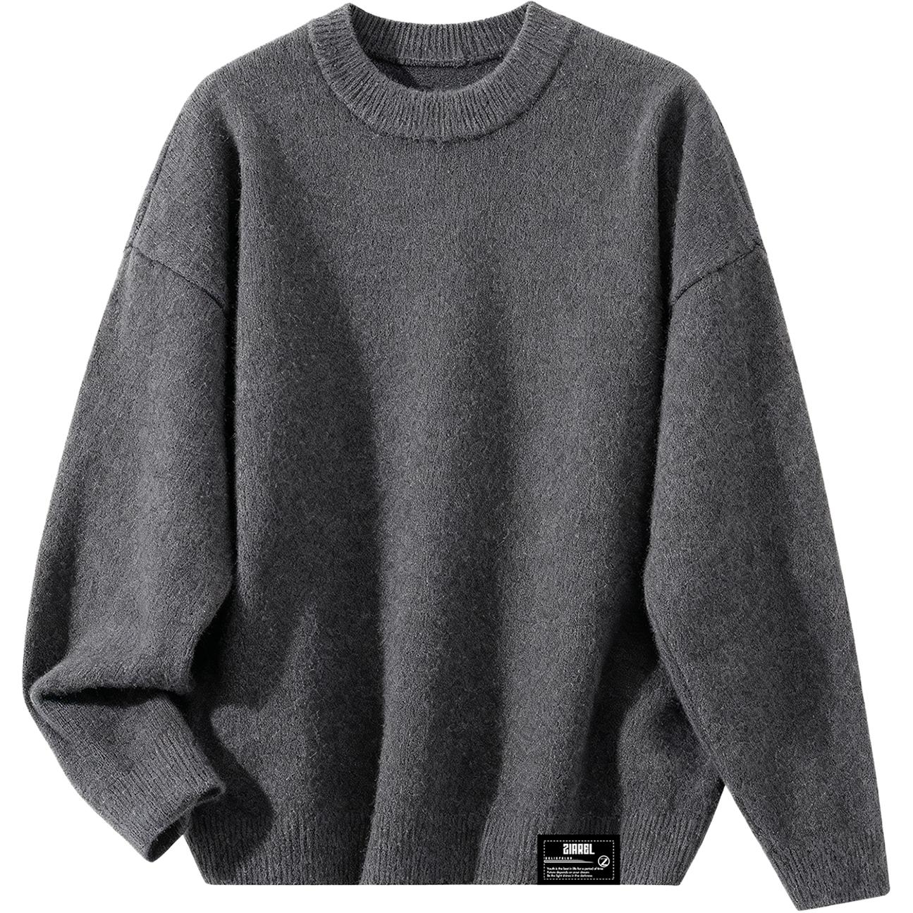 

Трикотажный свитер Unisex Crew Neck Moderate ZIAREL, темно-серый