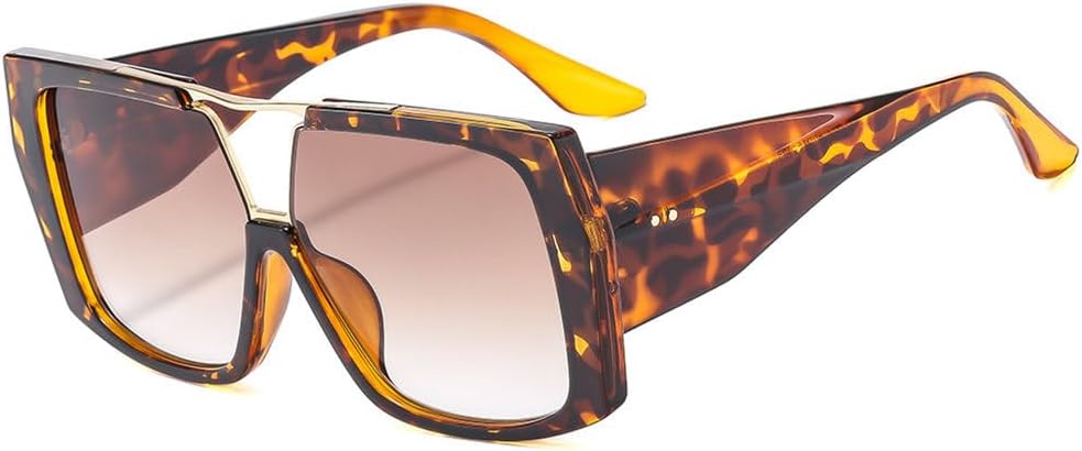 

Большие солнцезащитные очки для женщин в винтажном стиле, мужские солнцезащитные очки зеленого цвета с защитой от УФ-излучения UV400, роскошные, мужские и женские TYUVIVO, Leopard