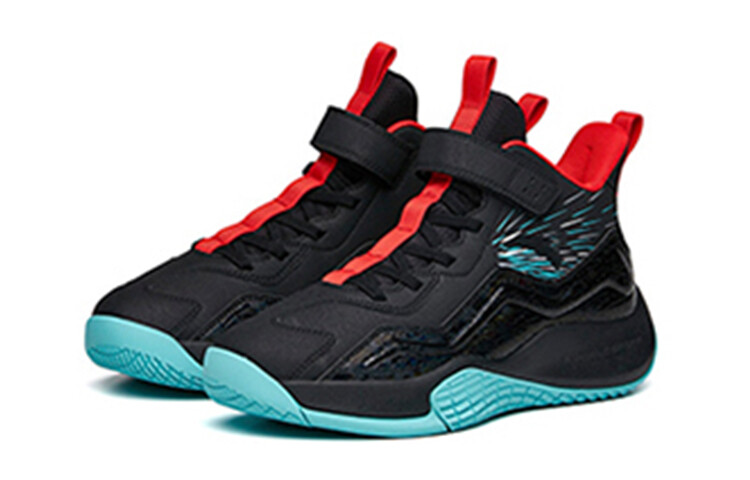 Кроссовки Anta kids Kids Lifestyle Shoes GS Mid-top Black/Hot Orange/Blue/Red — фото 3