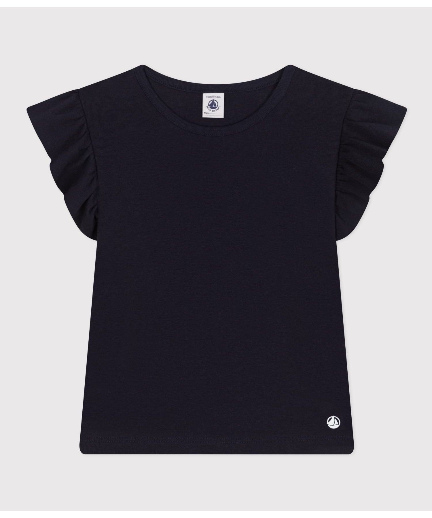 Хлопковая футболка с коротким рукавом PETIT BATEAU, Navy — фото 3
