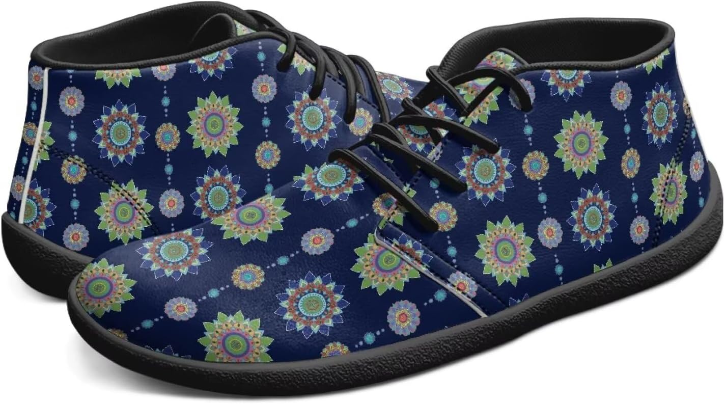 

Мужские кроссовки Tomeusey с широкой носочной частью, низкие, босоногого типа, с подошвой с нулевым уклоном, для бега по дороге, повседневные кроссовки и обувь для прогулок, Boho Mandala