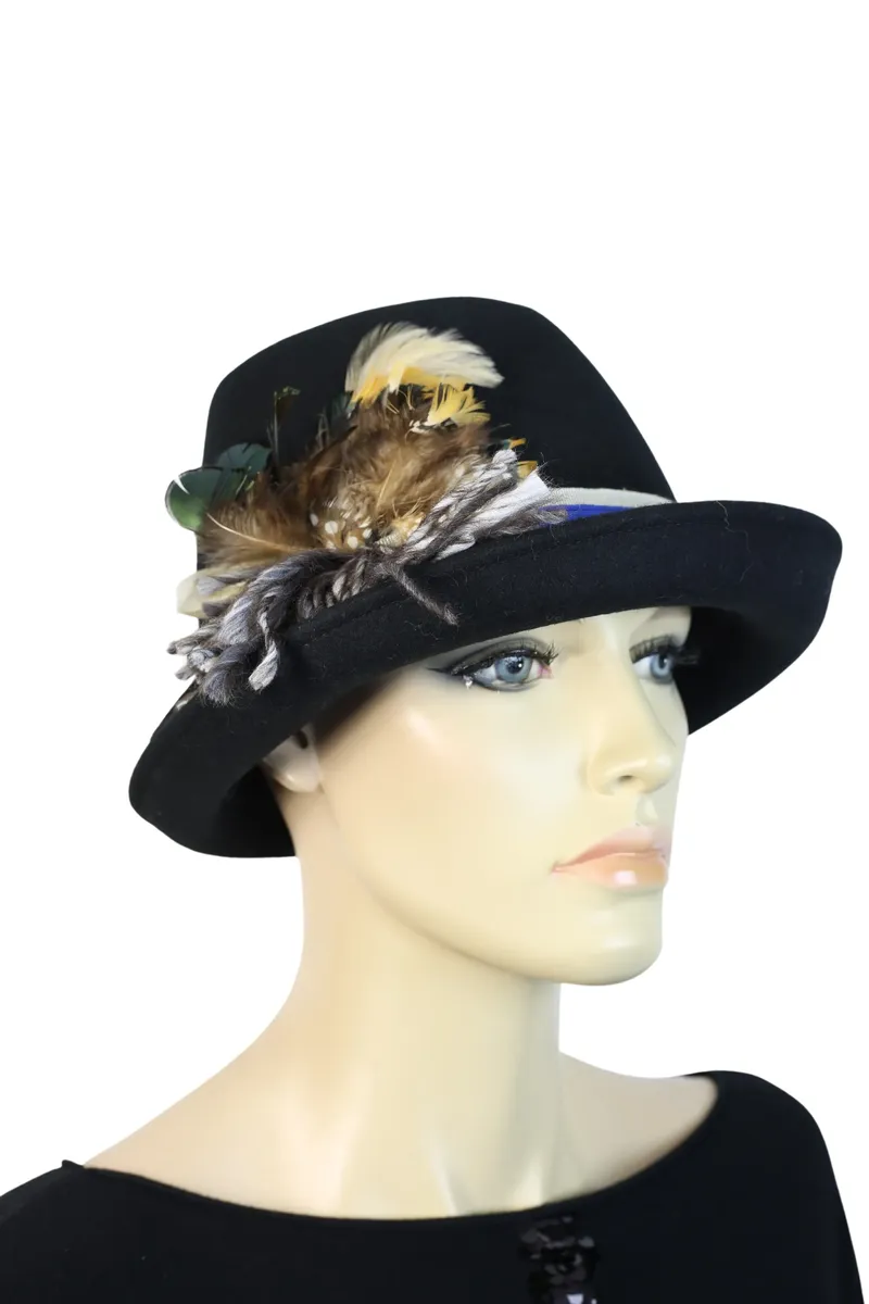 

Традиционная шляпа Allgäu Rebell "Зальцбург" (1 штука), производство Италия, черный