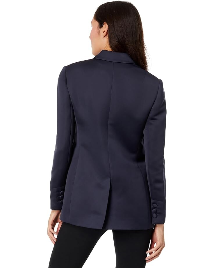 

Блейзер Ted Baker Seraph Double-Breasted Satin Boyfriend Blazer, синий