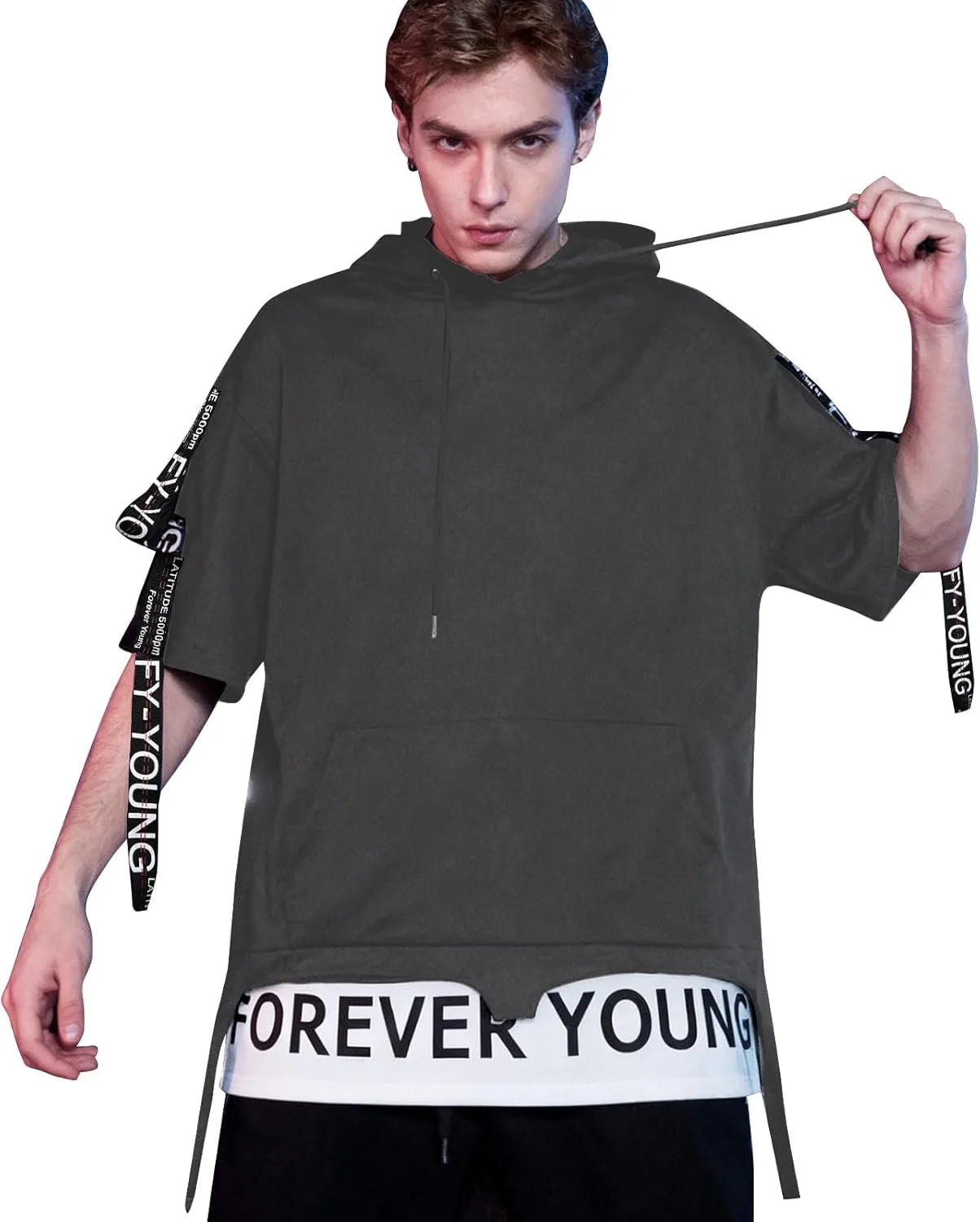 

Мужская футболка с коротким рукавом и карманом KENAIJING