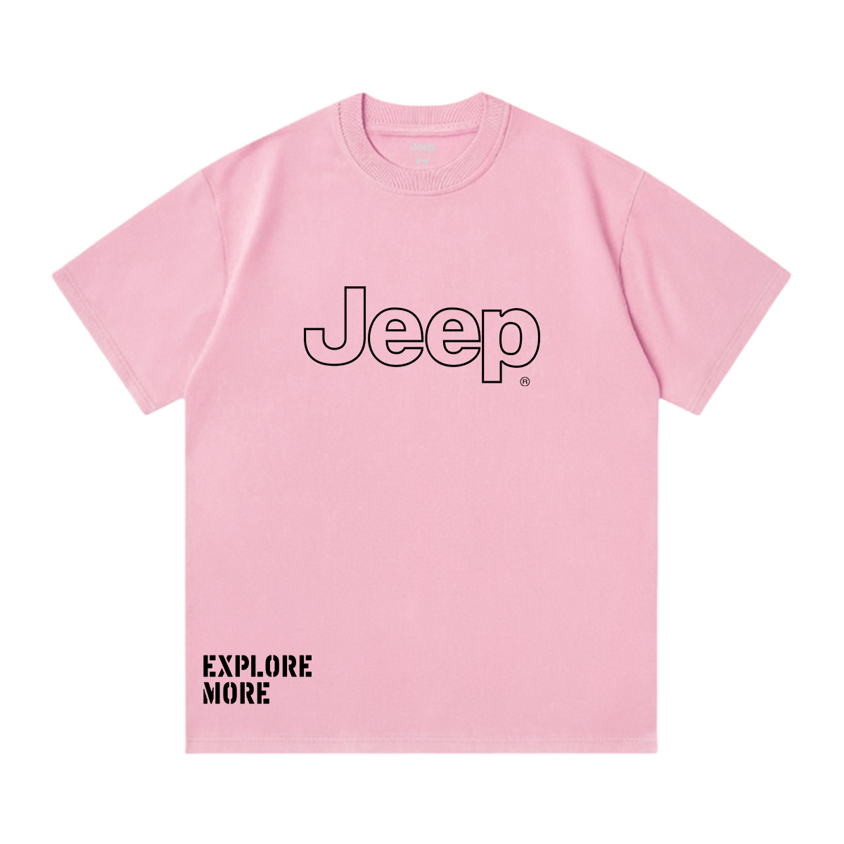 

Футболка Unisex Crew Neck Moderate Jeep, sky розовый