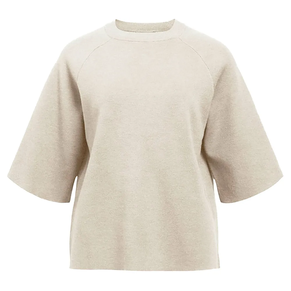 

Свитер Object Reynard 2/4 short sleeve, бежевый