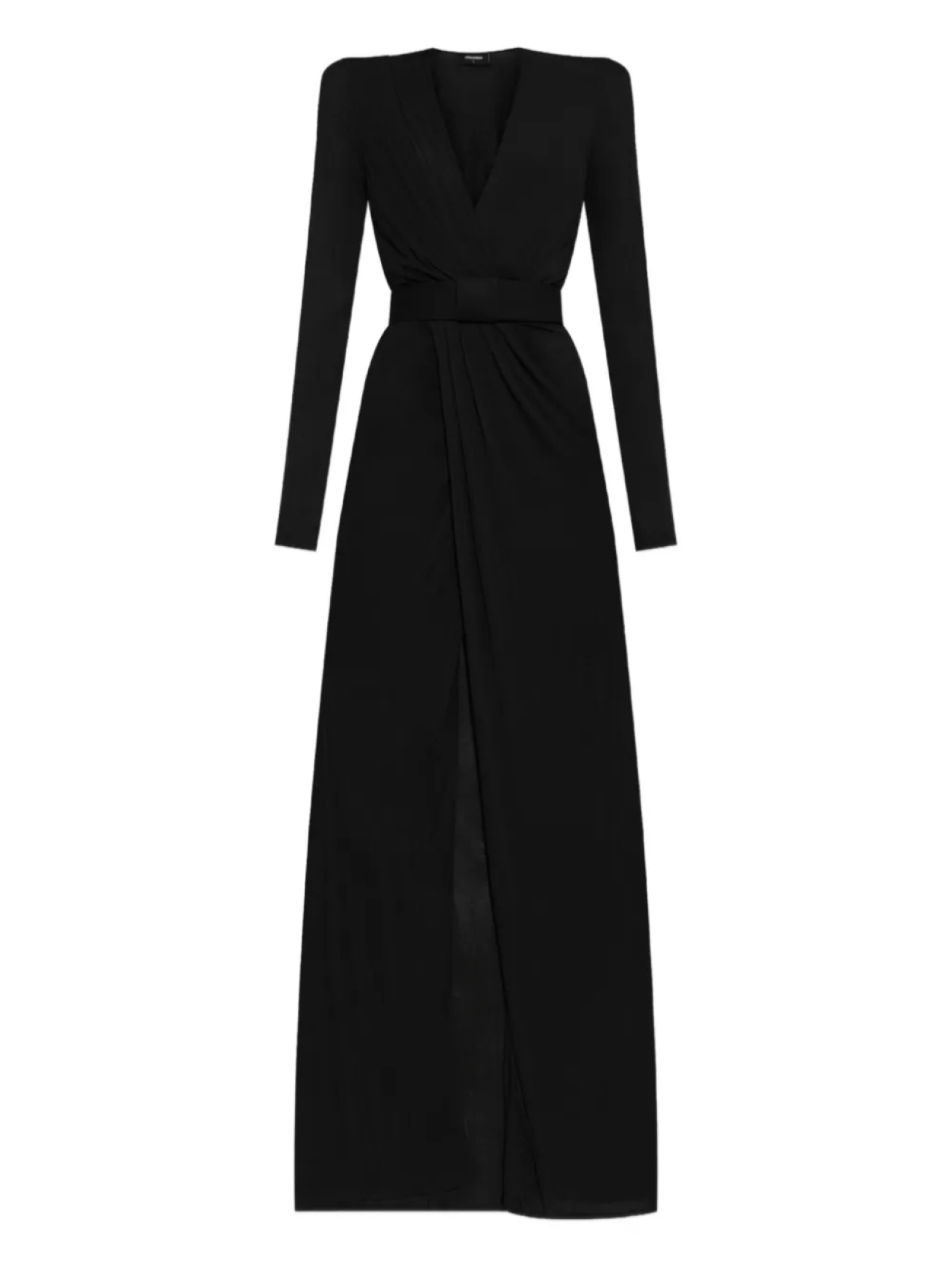 

Платье DSQUARED2 с запахом спереди и длинными рукавами, черный