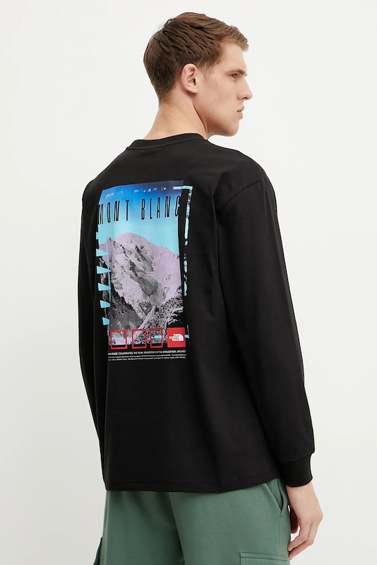 

Хлопковая толстовка Axys с длинным рукавом The North Face, черный