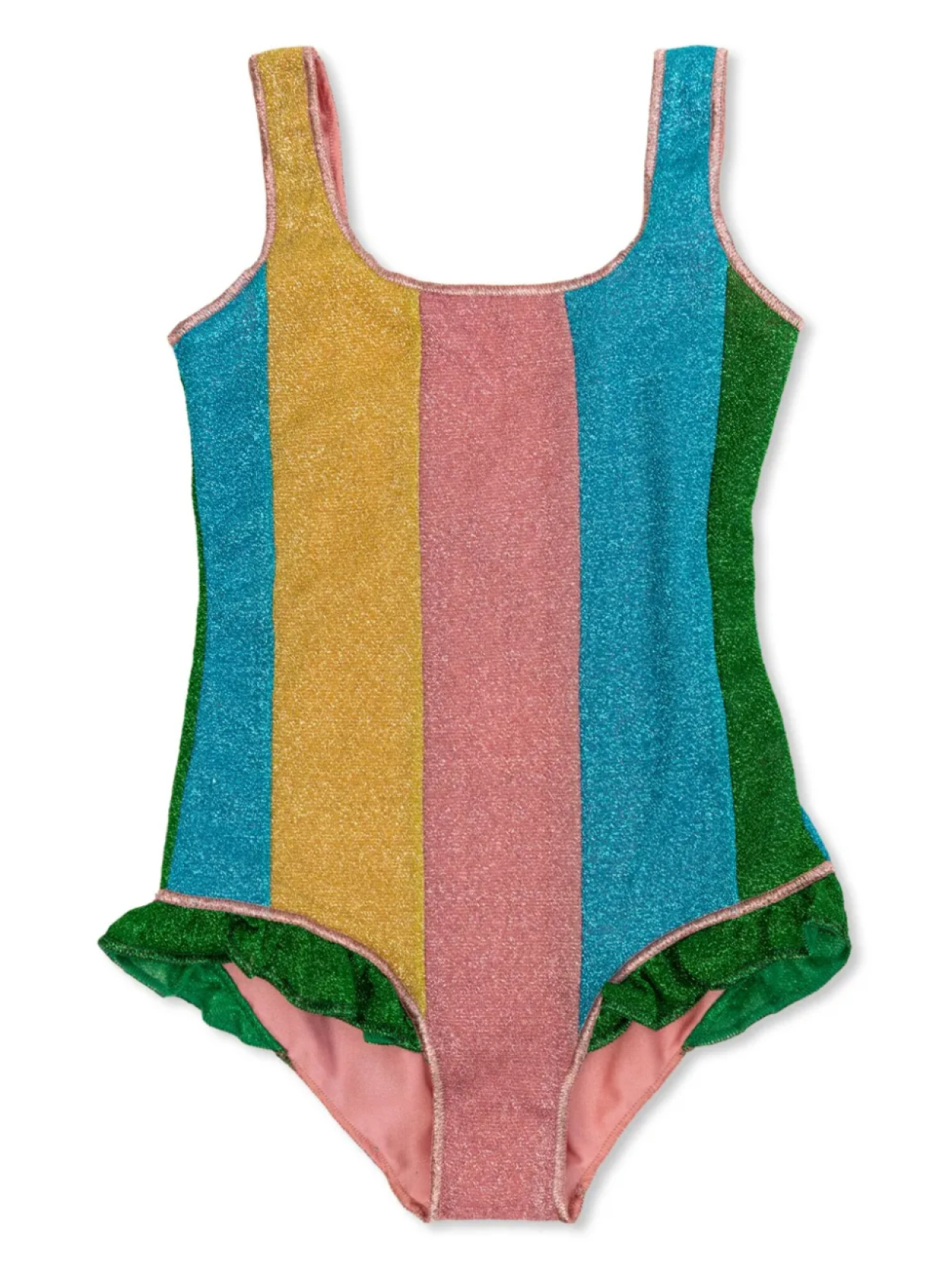 

Детский полосатый купальник Oseree Oseree Kids, розовый