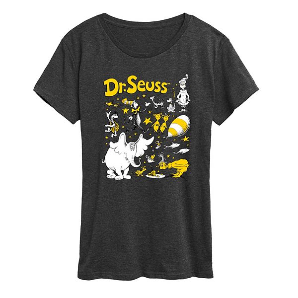 

Футболка с принтом в сетку Women's characters Dr. Seuss, Heather Charcoal