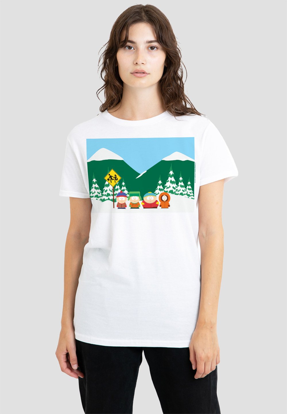 

Футболка с принтом SOUTH PARK BUS STOP Cotton Soul, белый
