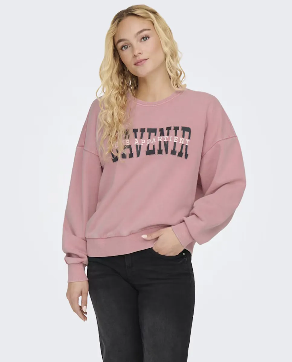 

Женский свитшот с принтом спереди Only, цвет Rosa