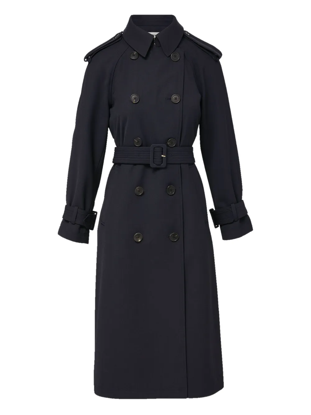 

Двубортный тренч Conneley Dickey с поясом Veronica Beard, синий