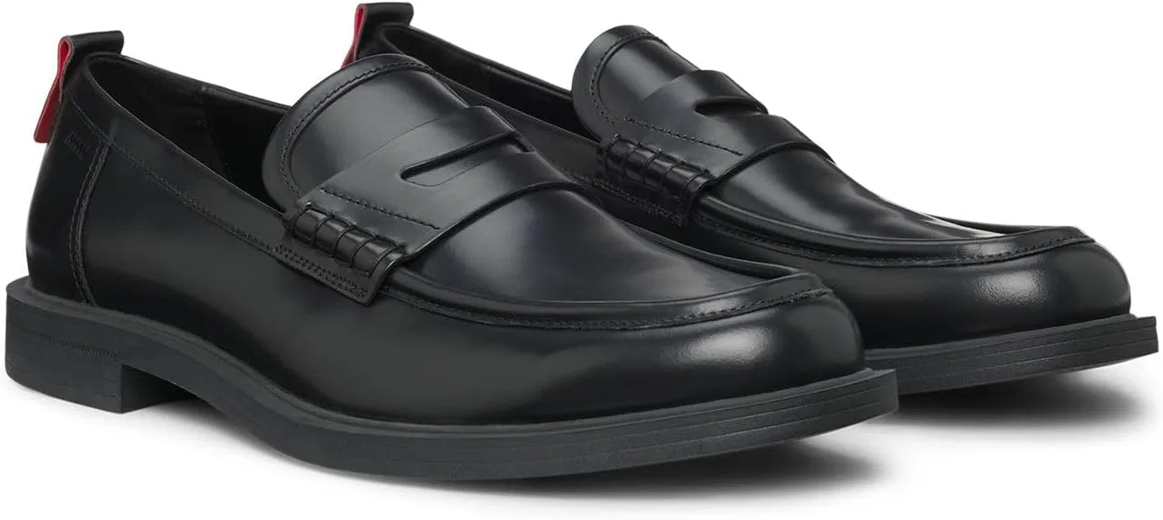 Мужские лоферы HUGO Varian Loaf BO, Black — фото 3