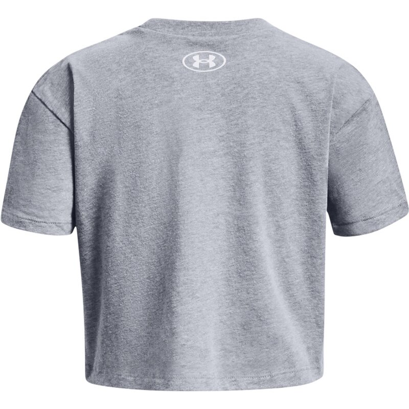 Рубашка ua crop sportsstyle logo ss Under Armour, цвет steel light heather — фото 2