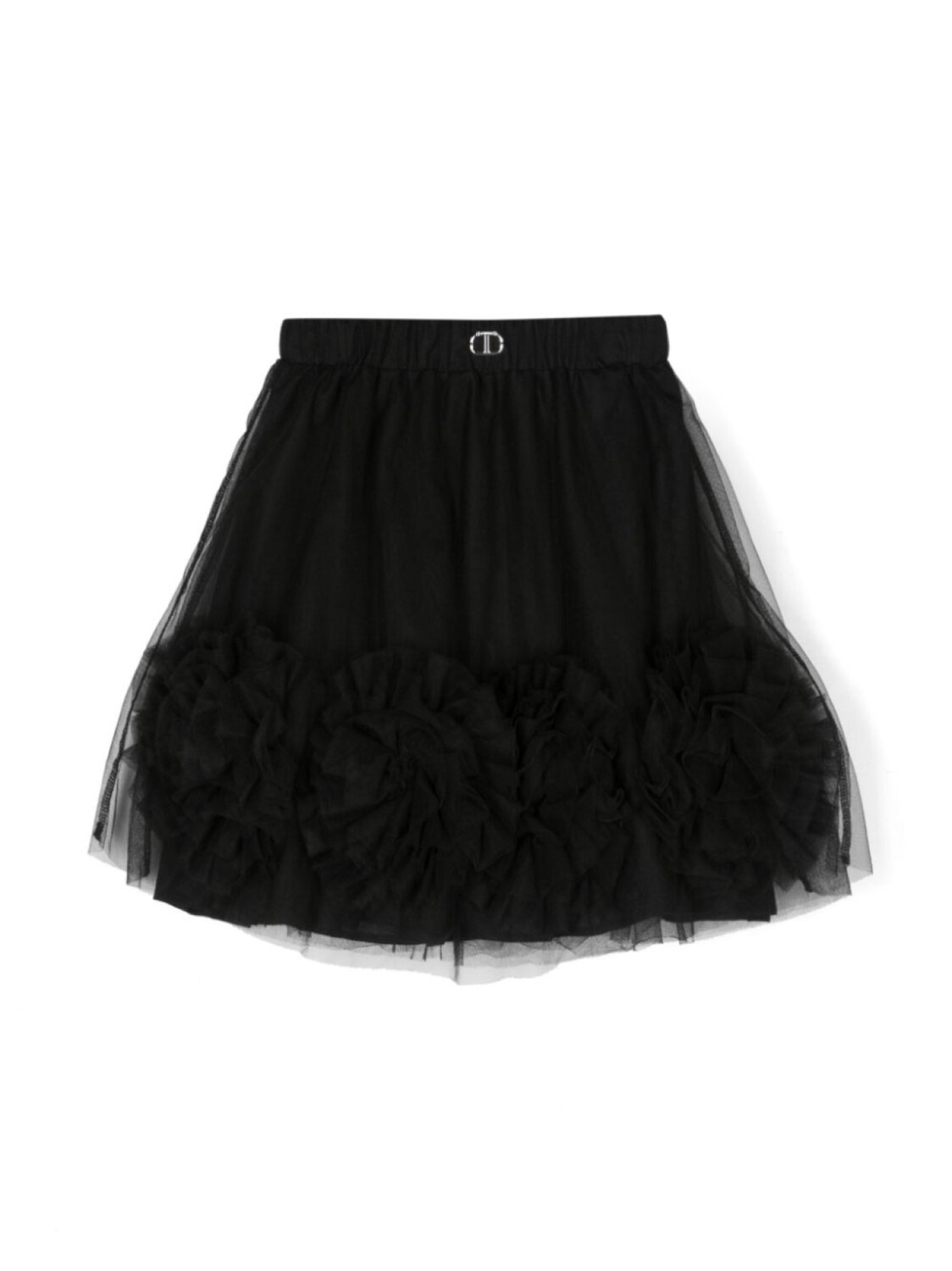 

TWINSET Kids пышная юбка с аппликацией, черный