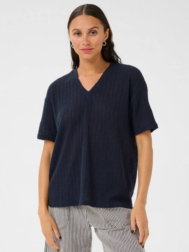 

Футболка KAedith с коротким рукавом из хлопковой смеси KAFFE, Mid Blue