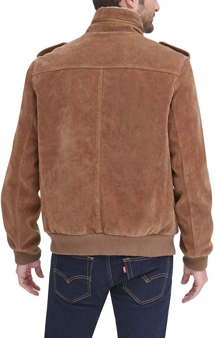 Мужская винтажная куртка-бомбер Levi's из искусственной кожи с оленем (стандартная и для больших и высоких), Cognac — фото 2