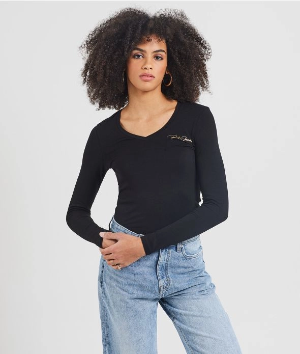 

Футболка с длинными рукавами Nataly v Retro Jeans, черный